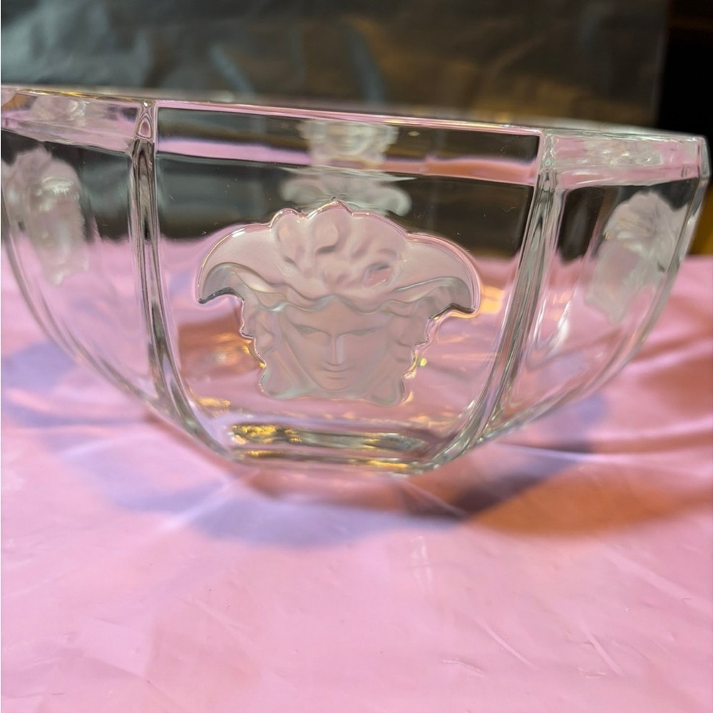 Versace Collection Glass Bowl with Medusa Accents